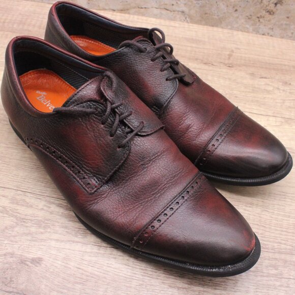 Studio Belvedere Oxford Shoes Mens Dark Brown Low Top Lace Up SImone Size 11D - Picture 5 of 13